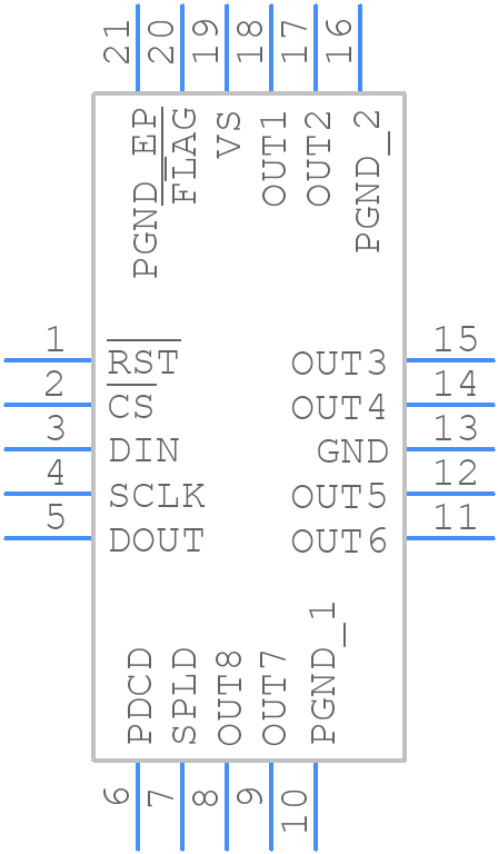 MAX4896ETP+ - Analog Devices - PCB symbol