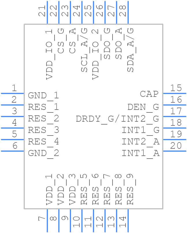 LSM330DLC - STMicroelectronics - PCB symbol