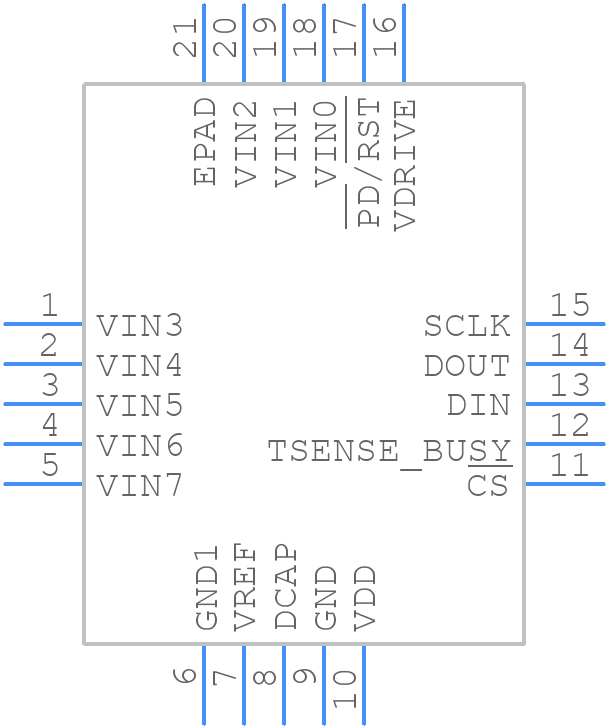 AD7298BCPZ - Analog Devices - PCB symbol