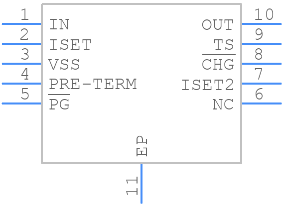 BQ24040DSQT - Texas Instruments - PCB symbol