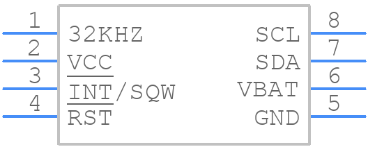 DS3231MZ+ - Analog Devices - PCB symbol