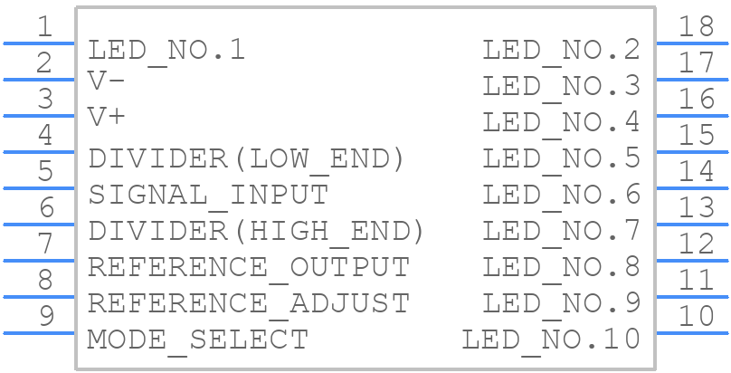 LM3914N-1 - Texas Instruments - PCB symbol