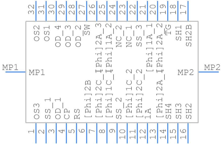 TCD2717BFG - Toshiba - PCB symbol