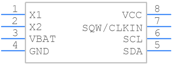 DS1308U-33+T - Analog Devices - PCB symbol