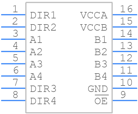 SN74AXC4T774PWR - Texas Instruments - PCB symbol
