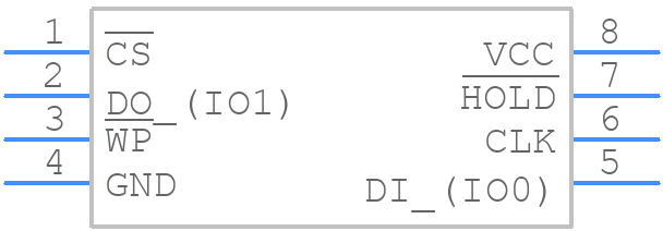 W25X40CLSNIGT - Winbond - PCB symbol