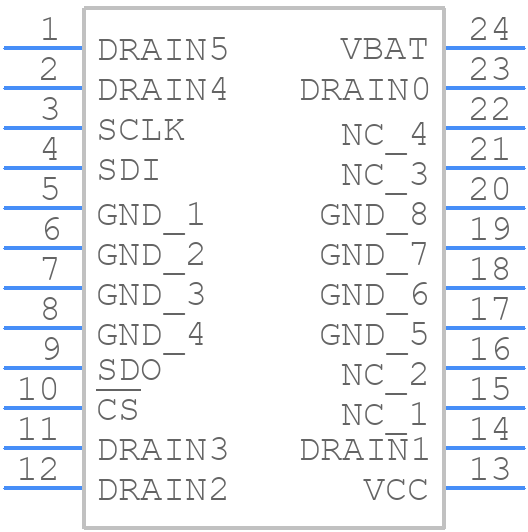 TPIC2603DWG4 - Texas Instruments - PCB symbol