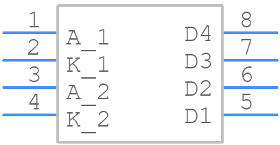 TLP222G-2 - Toshiba - PCB symbol