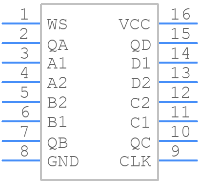 SN54LS399J - Texas Instruments - PCB symbol