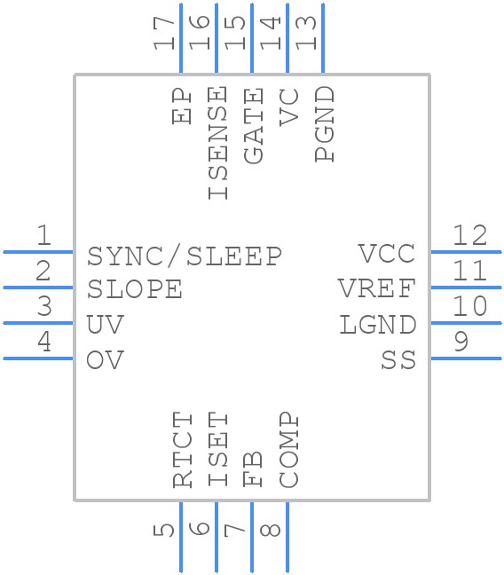 ISL6722AARZ-T - Renesas Electronics - PCB symbol