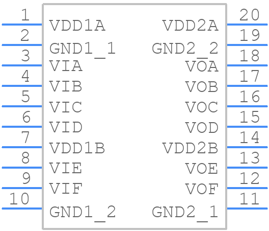 ADUM7641ARQZ-RL7 - Analog Devices - PCB symbol
