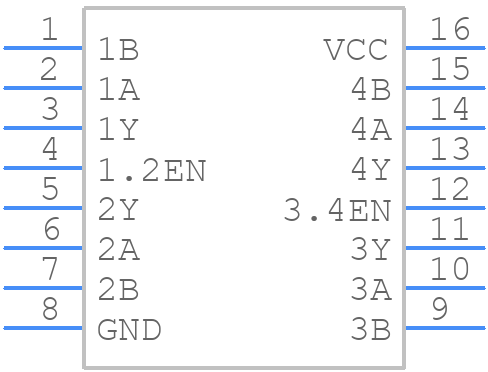 SN65LBC175AD - Texas Instruments - PCB symbol