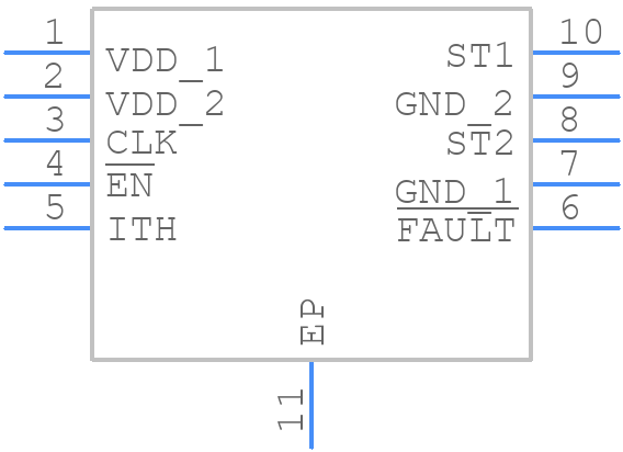 MAX13256ATB+T - Analog Devices - PCB symbol