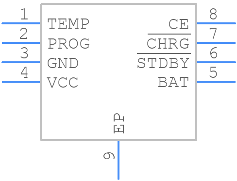 TP4056-42-ESOP8 - Nanjing Extension Microelectronics - PCB symbol