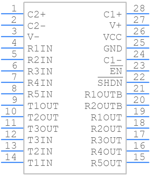 ICL3241EIAZ - Renesas Electronics - PCB symbol