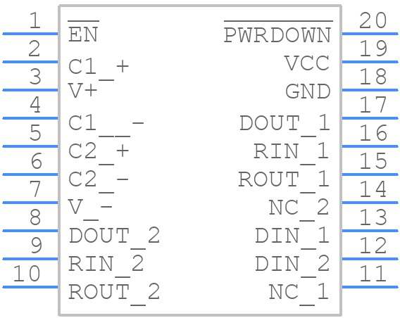 MAX3222CDBR - Texas Instruments - PCB symbol