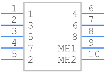 MHRJJ88NFVS - MH CONNECTORS - PCB symbol