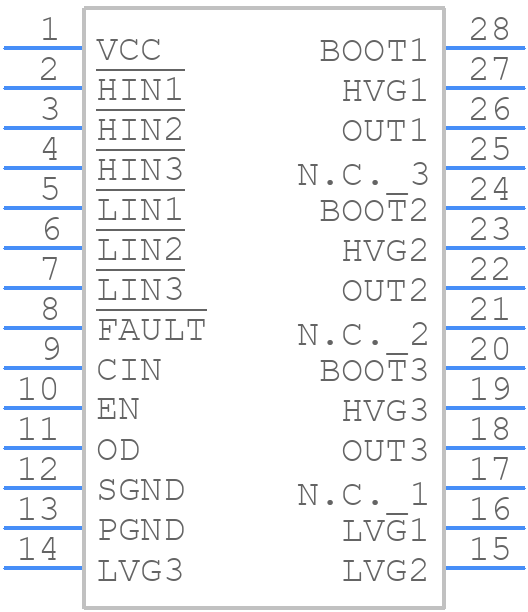 STDRIVE601 - STMicroelectronics - PCB symbol