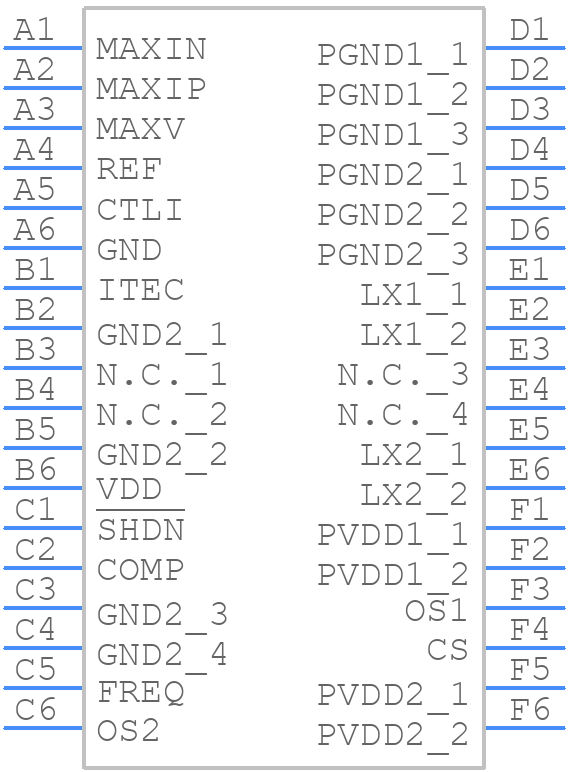 MAX8521EWX+T - Analog Devices - PCB symbol
