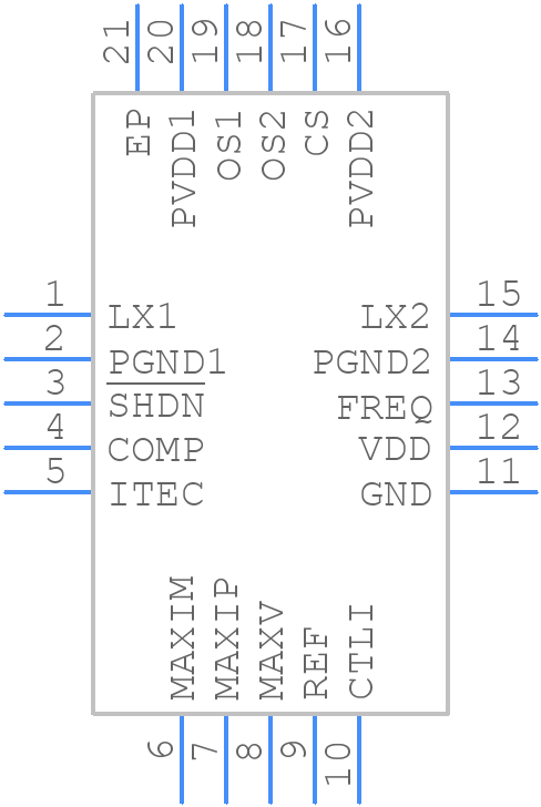 MAX8520ETP+T - Analog Devices - PCB symbol