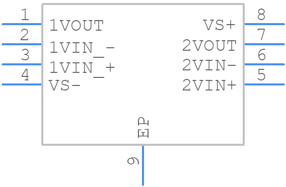 THS3062DGNG4 - Texas Instruments - PCB symbol