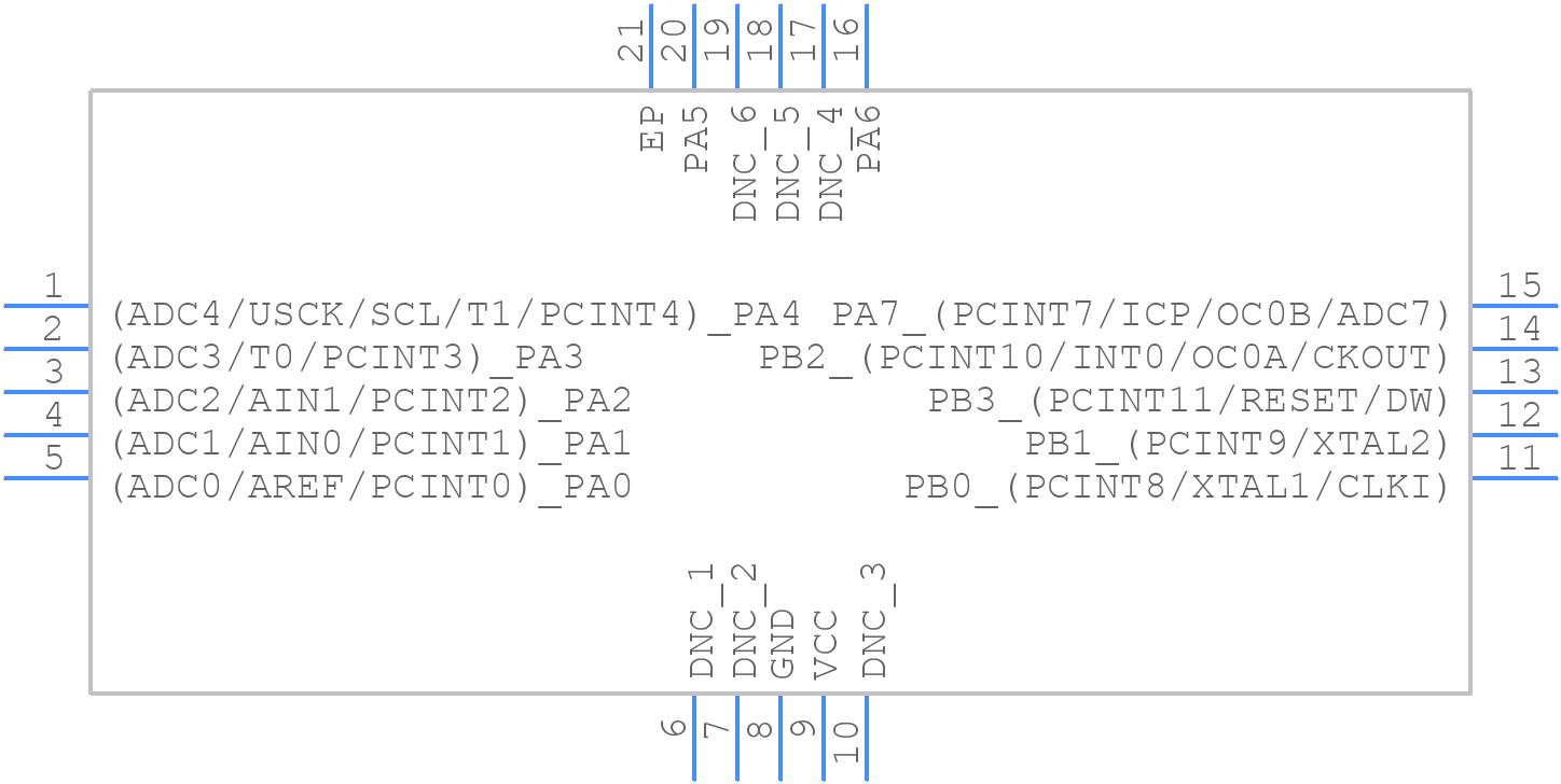 ATTINY44A-MMH - Microchip - PCB symbol