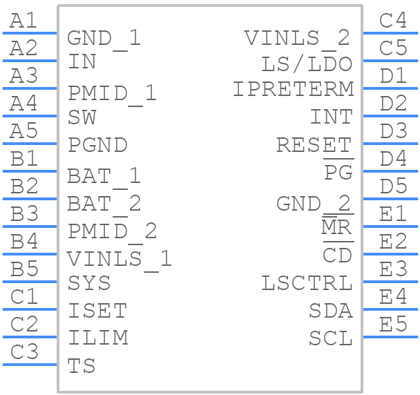 BQ25122YFPR - Texas Instruments - PCB symbol