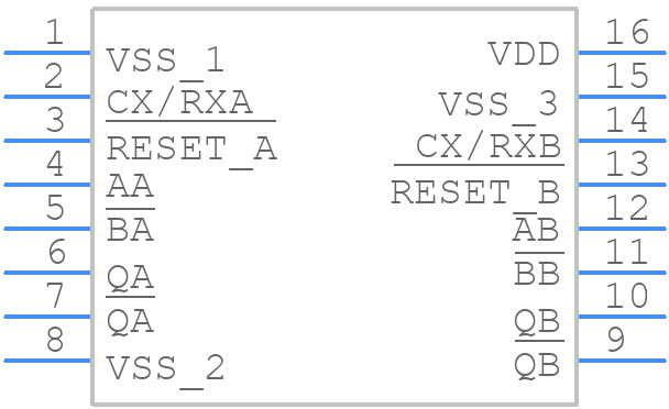 MC14538BFG - onsemi - PCB symbol