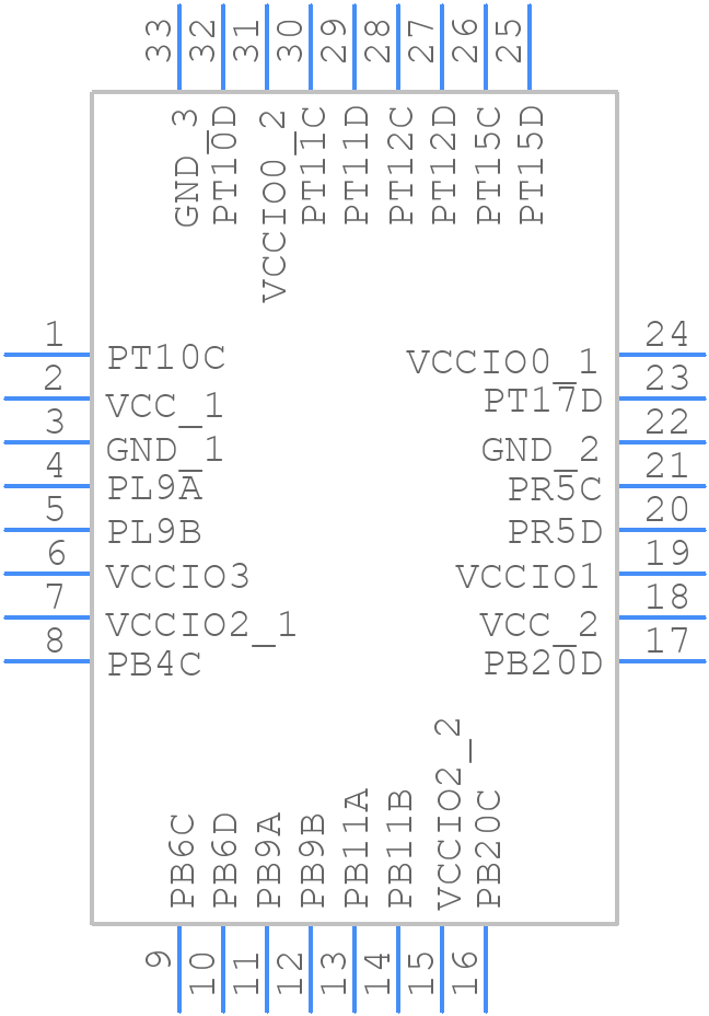 LCMXO2-1200ZE-1SG32C - Lattice Semiconductor - PCB symbol
