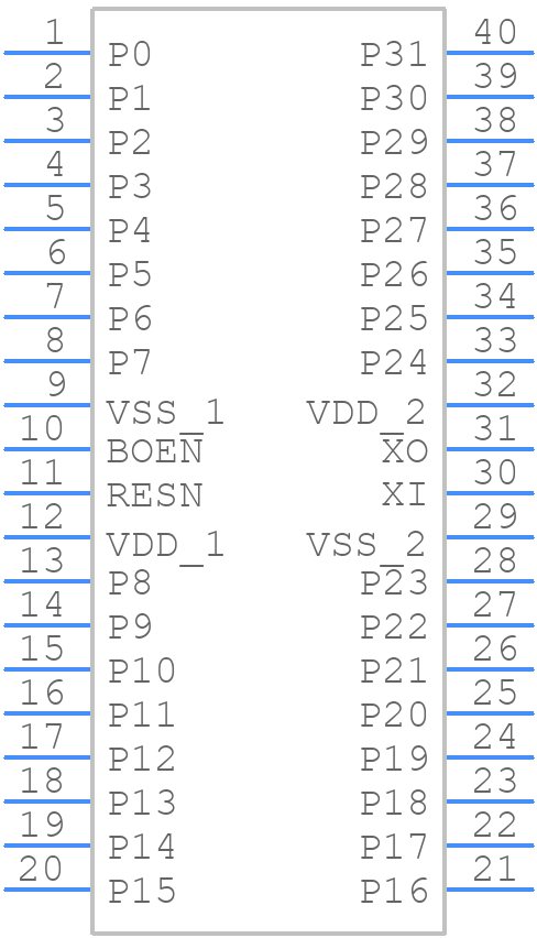 P8X32A-D40 - Parallax - PCB symbol