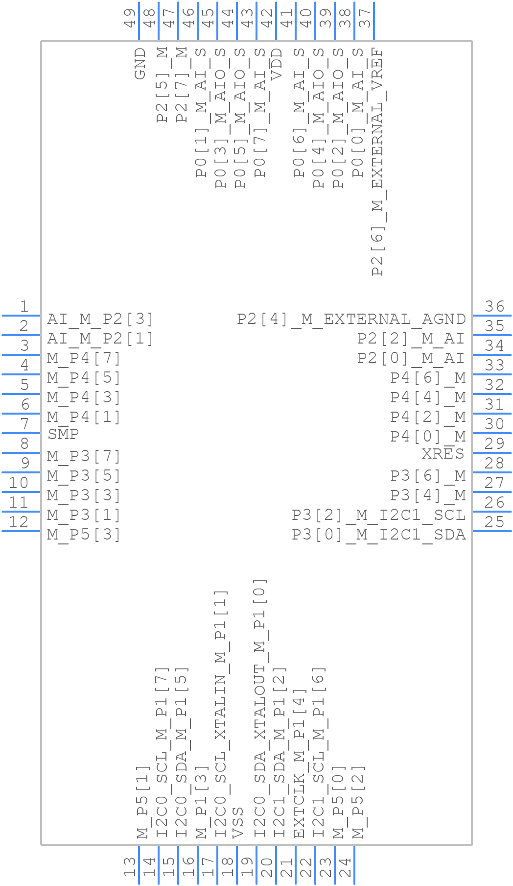 CY8C28645-24LTXI - Infineon - PCB symbol