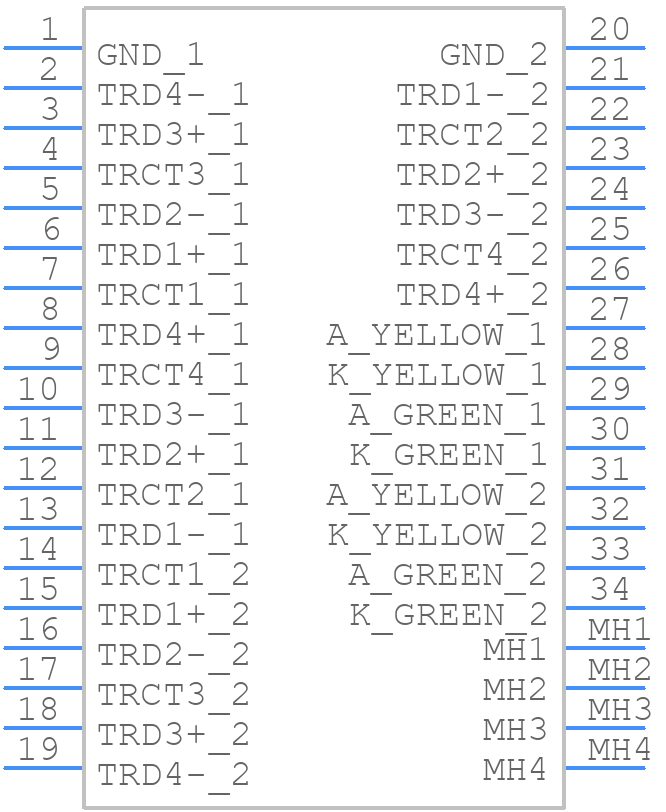 0845-2D1T-E4 - BelFuse - PCB symbol