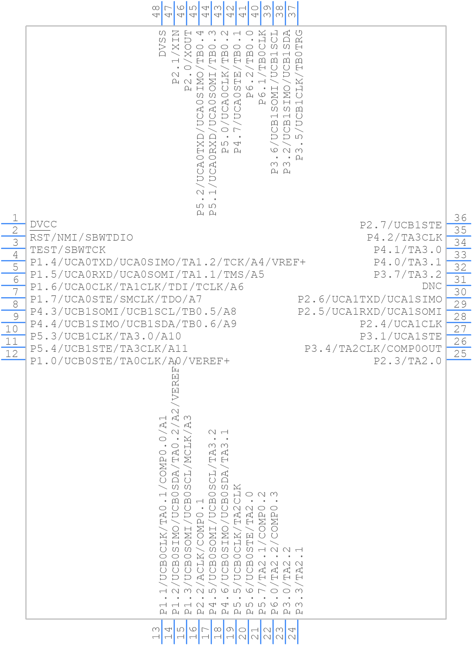 MSP430FR2475TPTR - Texas Instruments - PCB symbol