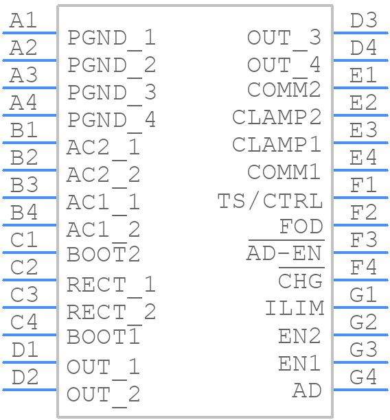 BQ51013BYFPR - Texas Instruments - PCB symbol