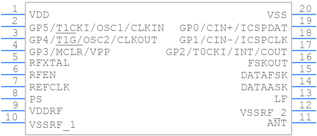RFPIC12F675F-I/SS - Microchip - PCB symbol