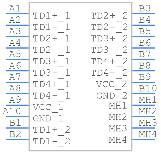 G10X-288S7-QQ - Kycon - PCB symbol