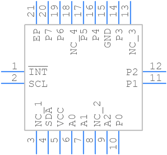 PCF8574ARGYR - Texas Instruments - PCB symbol
