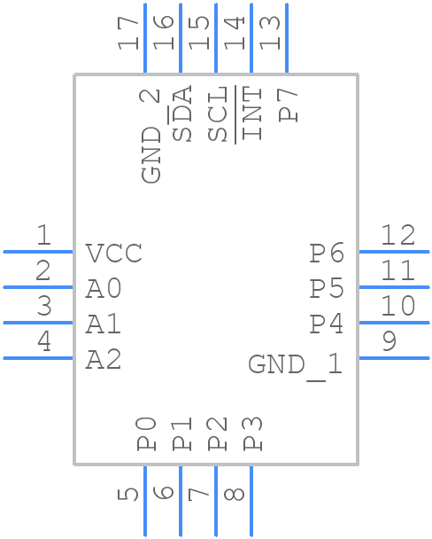 PCF8574RGTR - Texas Instruments - PCB symbol