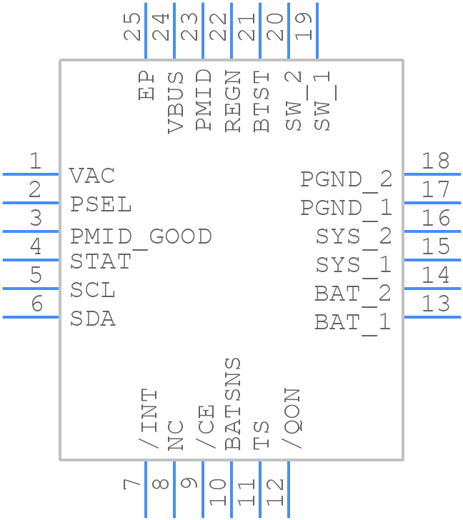 BQ25619RTWR - Texas Instruments - PCB symbol