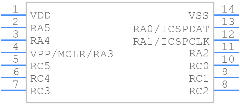 pic16f1705-i/sl - Microchip - PCB symbol