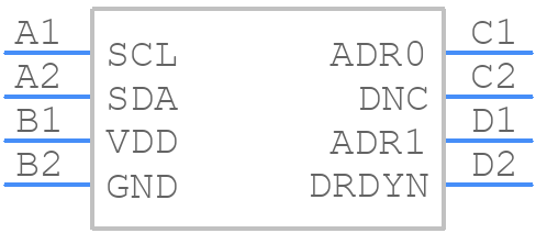 HDC1008YPAT - Texas Instruments - PCB symbol