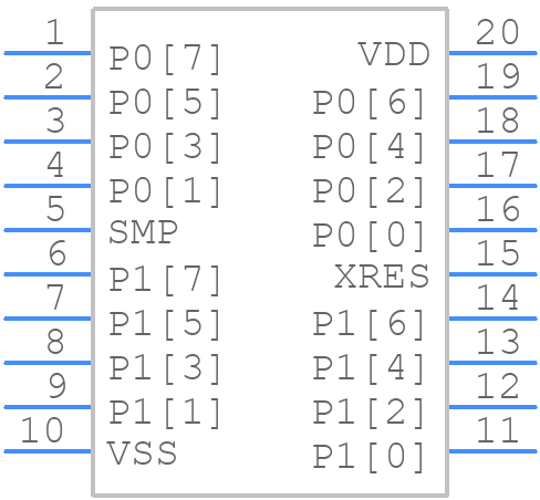 CY8C24223A-24PVXI - Infineon - PCB symbol
