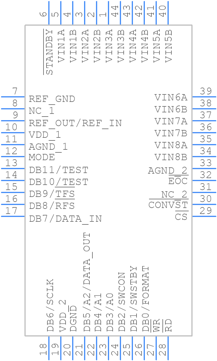 AD7891APZ-1 - Analog Devices - PCB symbol