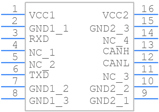ISO1050DWR - Texas Instruments - PCB symbol