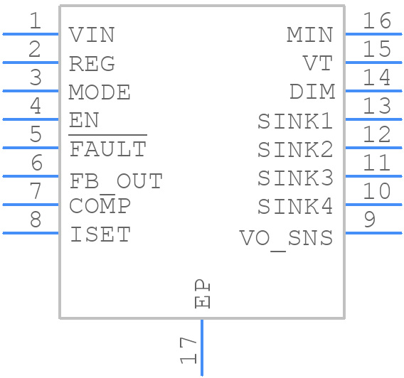 ADP8140ACPZ-2-R7 - Analog Devices - PCB symbol