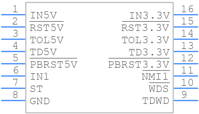 DS1831AS+T&R - Analog Devices - PCB symbol