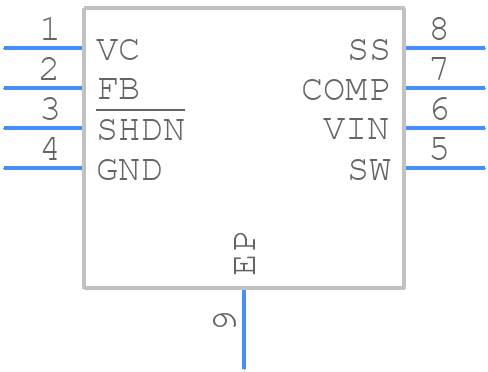 LT3489EMS8E - Analog Devices - PCB symbol