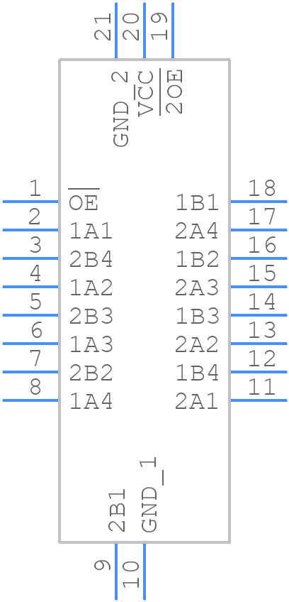 74CBTLV3244BQ,115 - Nexperia - PCB symbol