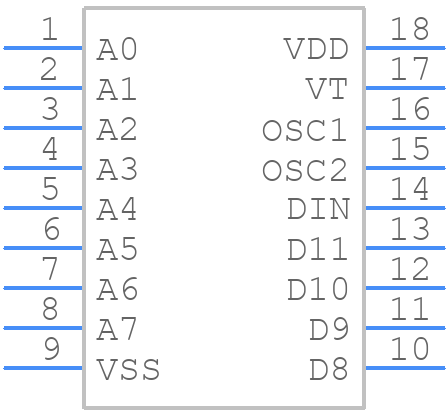 HT12D - Holtek - PCB symbol