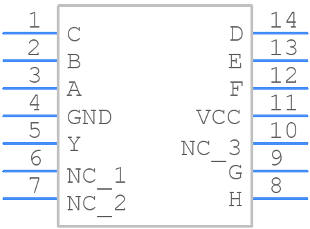 74ACT11030DE4 - Texas Instruments - PCB symbol